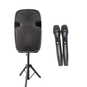 Professional 250W 2-Way PA Speaker System 15″ Loud Party Speakers BT TWS Audio UHF Mic Stand Rechargeable Battery Remote Control