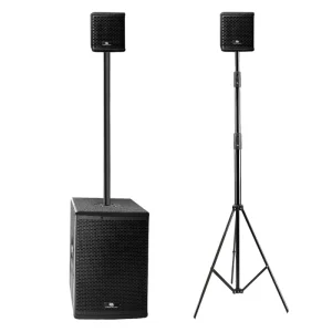 Professional Active Audio Equipment 10inch Titanium Subwoofer 2x4inch Satellite Speakers Class D Amplifier DSP Portable