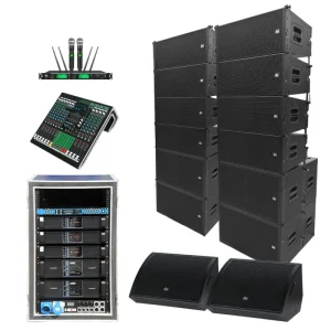 Professional Amplifier Speakers LA System Dual 10inch Line Array Speaker System Audio Sound Equipment for Church Wedding