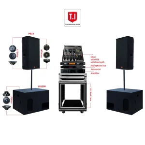 Professional Audio Single 15 Inch Party Full Range Speaker DJ PA Sound System Set for Church