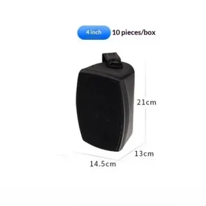 Professional Black Plastic Two Way Audio Crossover 8 Audio High End 4Inch 20W Wall Mounted Loud Speaker