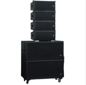Professional Dual 10 Inch Line Array Speakers with 18 Inch Subwoofer Stage Wedding Full Range Speakers Passive System