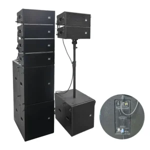 Professional Dual 5 Inch Column Line Array Speaker System Neodymium Magnet 15 Inch Active Subwoofer Portable for DJ Stage Events