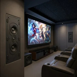 Professional Edition 180W 8 inch Cinema Speaker for Surround Sound System Audio specific Metal Speaker