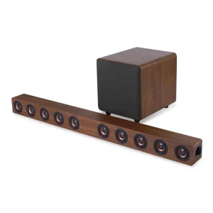 Professional Heavy Bass HiFi Stereo Surround BT Waterproof Subwoofer Wooden Speaker Portable for Home TV Computers Television