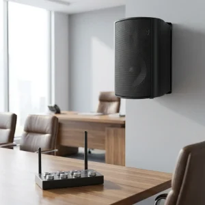 Professional Meeting Room Sound System Reverb Mic Input 6.5″ Wall Mounted Speakers 50W Output Coaxial 3.5mm Jack Audio