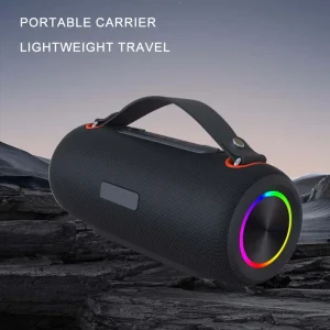 Professional Mini Wireless Outdoor Speaker 30W Stereo Sound RGB LED IPX6 Waterproof TWS USB TF AUX for 5.2 Computer Home