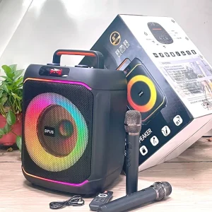 Professional Portable Wireless Karaoke Blue-tooth Speaker RGB Light Stereo Party DJ Super Bass BT Speaker FM Radio