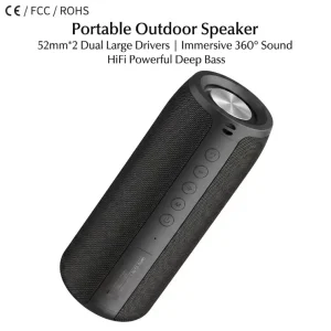 Professional S512 Portable Outdoor Speaker Dual 52mm Driver 360 Immersive Sound 10W Power IPX5 Waterproof Subwoofer
