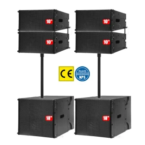 Professional Single 10 Inch 2 Way Coaxial Line Array Speaker 5000W Waterproof Outdoor Active Sound Performance