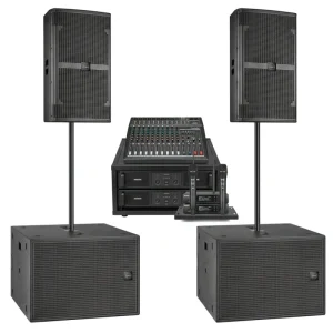 Professional Single 18 Inch Active Subwoofer with DSP High Power PA Bass Speaker for DJ Wedding Events Stage Live Events and Tours
