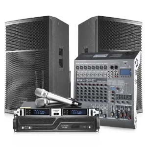 Professional Stage Sound Set 15 Inch Outdoor Large scale Performance Wedding Karaoke Bar Meeting Speaker Equipment