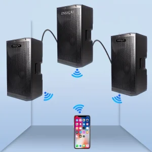 Professional Wireless Audio Sound Equipment Set 12 15 Inch Wall Hanging Indoor Outdoor Conference Bar Active bluetooth Speaker