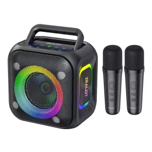 Pt01 30W RGB LED Waterproof Portable Speaker Dual Microphone for 5.3 Memory Card Support for Home Theatre Outdoor