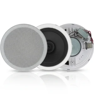 Public Address Ceiling Speaker 6 6.5 8 Inch ABS Metal Grill Built in Transformer for USB Easy Install Coaxial