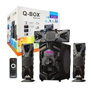Q 1203 Wood Woofer Bass Sound with Low Distortion Home Audio Subwoofers Amplifier 3.1 Speaker