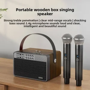 Q E 4113 All in One Wireless Karaoke Microphone Omni directional Speaker & Network Ready for Home Outdoor Single Singing