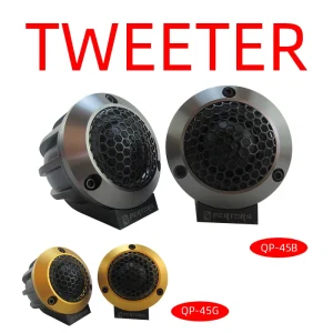 Q PERTORS Tweeter Car Audio Car Speaker Gold Model.QP 45G Gray Model.QP 45B
