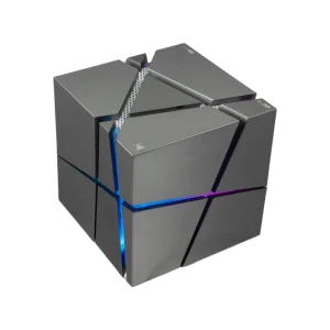 Q1 Cube Portable Mini Stereo Wireless Speaker RGB LED Lighting TF Card Compatible Battery-Powered for Mobile Phone