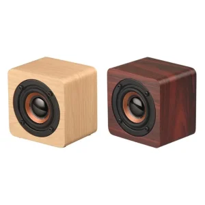 Q1 Portable Wooden BT Speaker Wireless Subwoofer Bass Powerful Sound Bar Music Speakers for Smartphone Laptop