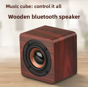 Q1 Wooden Mini Wireless Speaker Creative Gift for Mobile Phones Small Audio Device
