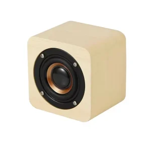 Q10WOOD BT Wireless Speakers Subwoofer Bass Mini Wood Bamboo Sound Bar Computer Smartphone Laptop Wooden Portable