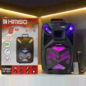 QS833 8″ Stage Speaker with LED Lighting and USB TF Wireless Port