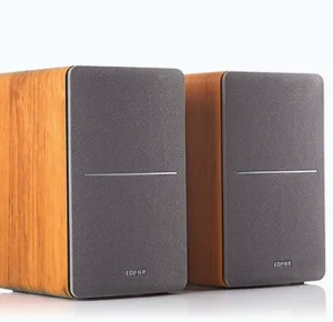 R1200TII Desktop Computer Speaker 2.0 Wooden Bookshelf TV Sound System for Home Use