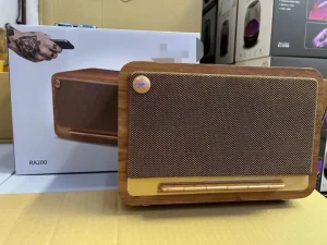 RA200 Wooden Speaker Wireless Audio with High Quality Portable Subwoofer Retro Desktop Large Speaker Smart