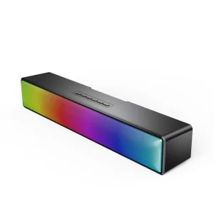 RGB Colorful Bluetooth Soundbar Speakers Wireless USB Powered Laptop Desktop Monitor Speakers for PC Smartphone Ipad Table