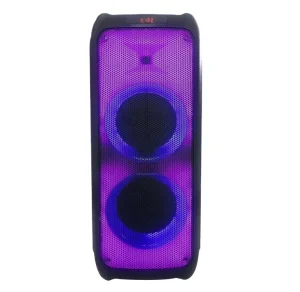 RGB Dual 8 Inch USB PA Music Box Indoor LED Home Theater Party Smart Bass HIFI TWS USB Audio Loud Speaker