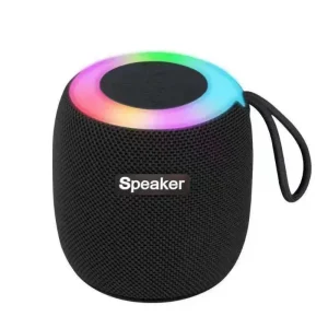 RGB Fabric Mini Wireless Bass BT Speaker With FM Radio Portable Loud Stereo Woofer Active Speaker
