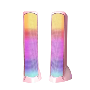 RGB Gaming Speaker with Colorful LED Lights USB Powered for Computer Use