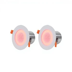 RGB LED Ceiling Speaker Bluetooth 2.4G Wireless Music Player With Color Changing Light for Party Bar Lounge Mood Lighting Audio