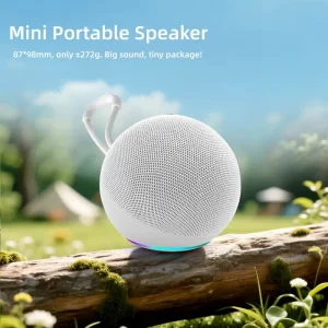 RGB LED Light Speaker with 5W Output for BT5.3 Rechargeable Waterproof Speaker SOM 023 for Outdoor and Indoor Use