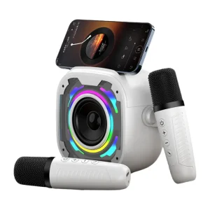 RGB Led Portable Custom Logo KTV Karaoke Machine System Mini Sound Box Mp3 Player Music Speaker Mic Karaoke
