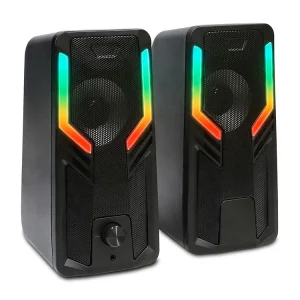 RGB Light Portable 3.5mm or USB Speaker for Gaming Music Video