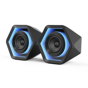 RGB Lights Gaming Speaker 20W RMS with Button Control BT Connect 2.0 CH Private Model for PC Computer Customization