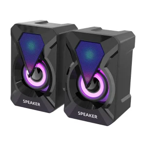 RGB Portable Audio Speakers With Lights USB 2.0 Desktop Computer Speakers