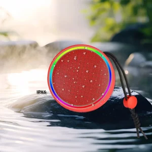 RGB Wireless Bluetooth Waterproof Shower Speaker with IPX6 Portable 5W Outdoor Sports Speaker for Riding