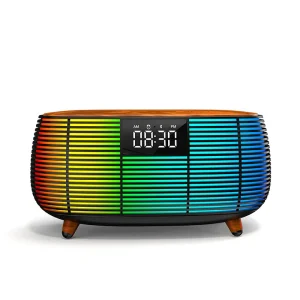 Rain Sound Machine Digital LED Clock Sleeping Aid Smart Speaker Night Light Alarm Clock Portable Bluetooth Noise Machine