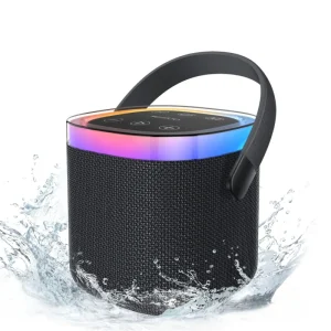Rainbow RGB LED Plastic Dustproof Outdoor BoomBox Portable 5.3 Speaker Subwoofer Voice Control Built-in Mic TWS Party