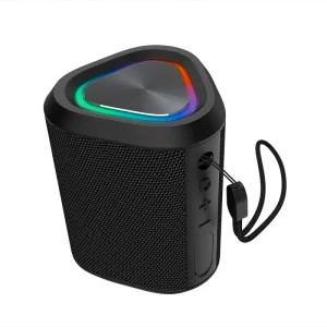 Rambotech IPX6 Waterproof V5.4 Wireless Speaker with TF Card Portable Mini Fabric Outdoor RGB LED 1200 2000mAh Battery M12