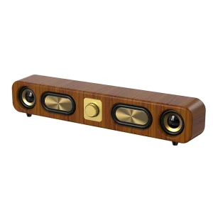 Retro E-3404 Stylish Retro Home Wireless BT Speaker Portable Double Speaker Stereo Bar Sound Box
