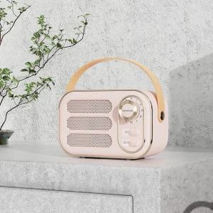 Retro Wireless Portable Blue Tooth Speaker with Bass Home Audio Player Mini BT with Mighty Sound Built-in Aux Retro