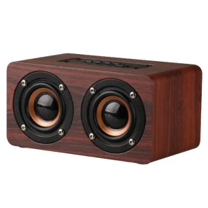 Retro Wood Subwoofer Speakers 1500 MAh Portable Speaker Wooden Style bluetooth Speaker