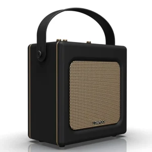 Retro Wooden Bookshelf Speaker 20W Wireless 5.3 Waterproof Built-in Mic Display 12H Battery Life Computer Party