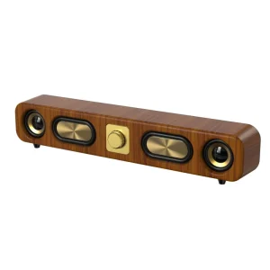 Retro Wooden Speakers Portable SoundBar Hi Fi Stereo Card Home Computer Desktop Wireless Sound FM Radio Subwoofer