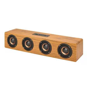 Retro Wooden Wireless Speakers Home Desktop Surround Subwoofer Bluetooth Speaker