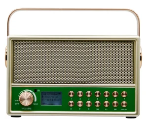Retro Wooden for Bluetooth Speaker with USB TF MP3 Playback FM Radio Remote Control Home Theatre Wireless Consumer Electronics